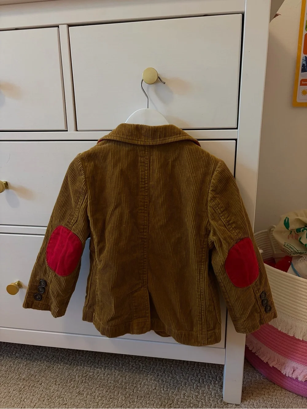 Mini Boden Corduroy Jacket 4 5 Brown Button Coat Kids Pockets